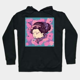 Ukiyoe Girl Pink Hoodie